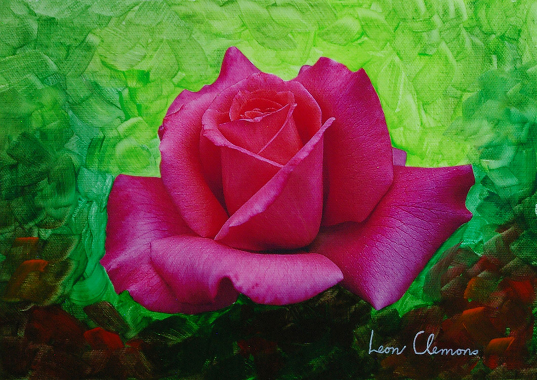Leon's super realistic artwork - Rose Magnifique