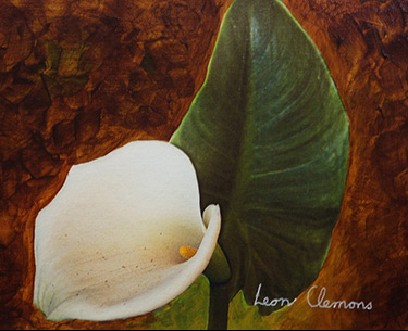 Leon Clemons super-realistic art - Arum Lily 1