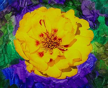 Leon Clemons super-realistic art - Moss Rose 1