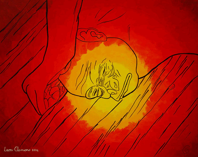 Leon's unique artwork - Baboon with an unhealthy love for fermented marulas